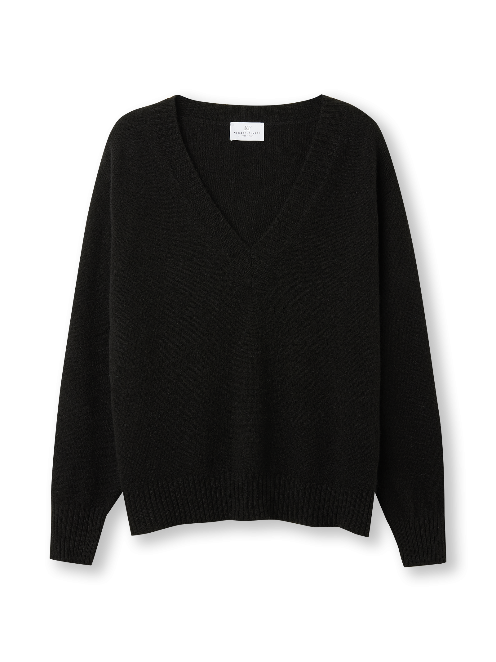 The Cashmere Project Cashmere V-Neck Sweater - Black Knitwear, Clothing The Cashmere Project Cashmere V-Neck Sweater - Black Knitwear, Clothing