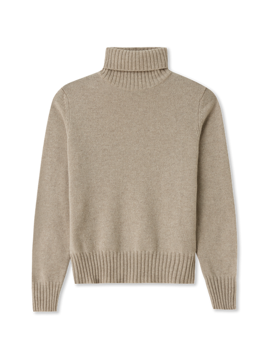 Turtle Neck Sweater | 100% Cashmere | beige