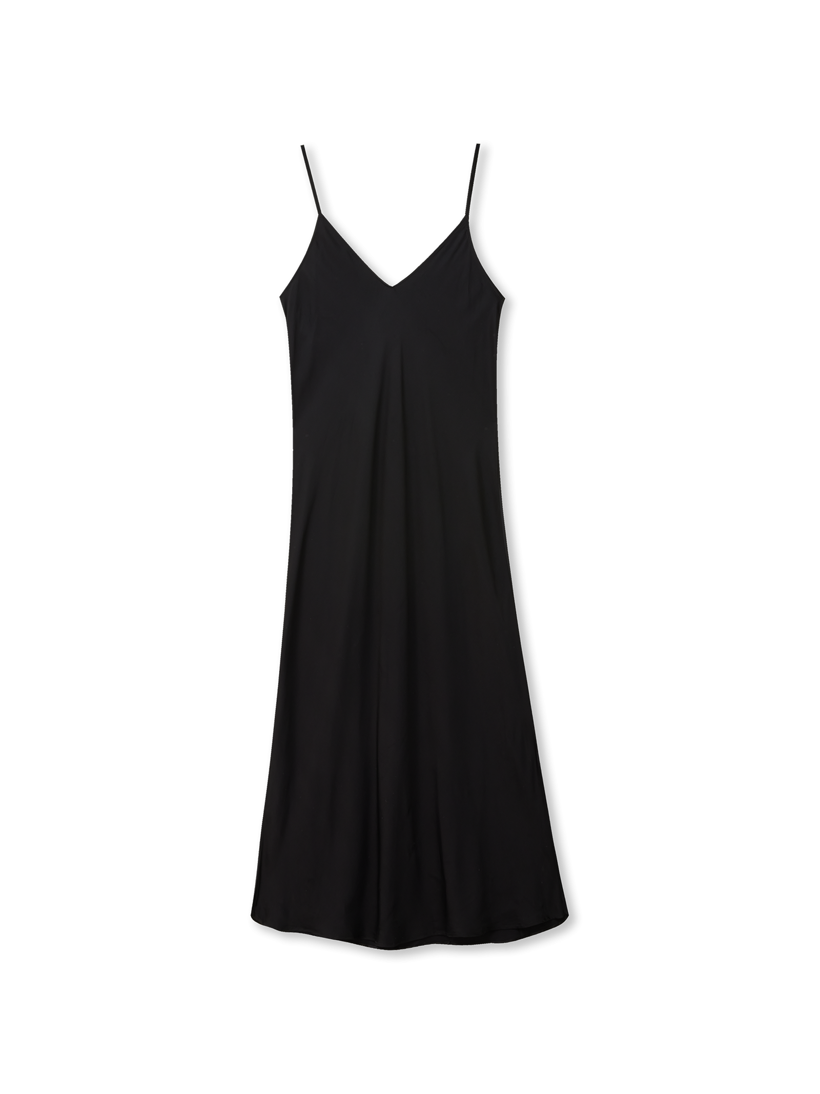 white christmas dresses Black Strappy Cotton Flax Knee Length Slip Dress 46