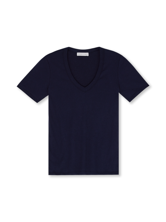 V-neck T-shirt | navy