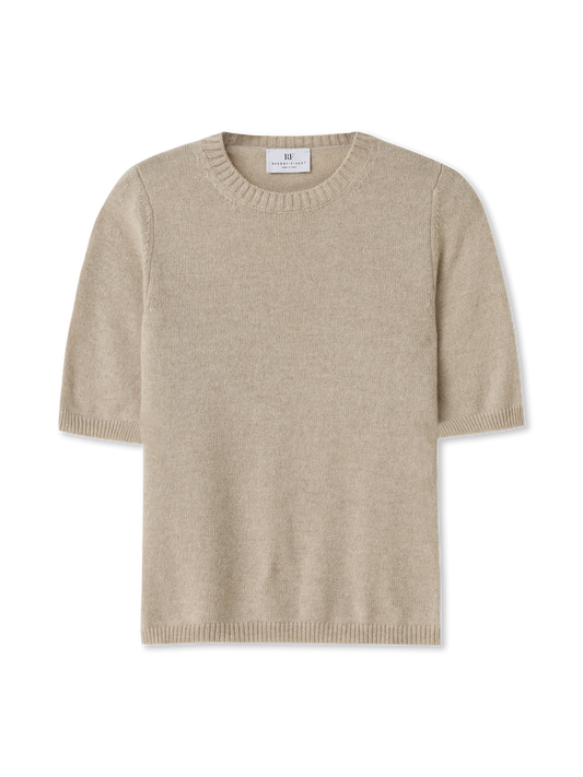 Knitted Tee | Cashmere | beige