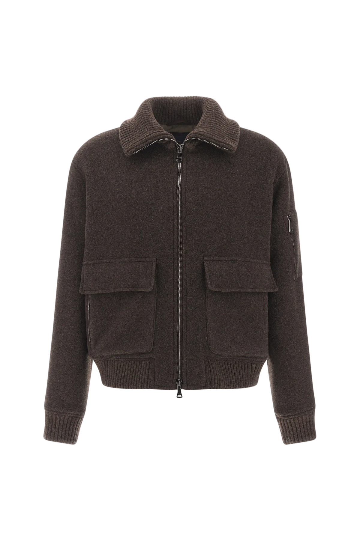 MEN'S BOMBER C.W. WOOL | BROWN