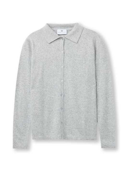 Polo Short Cardigan | grey