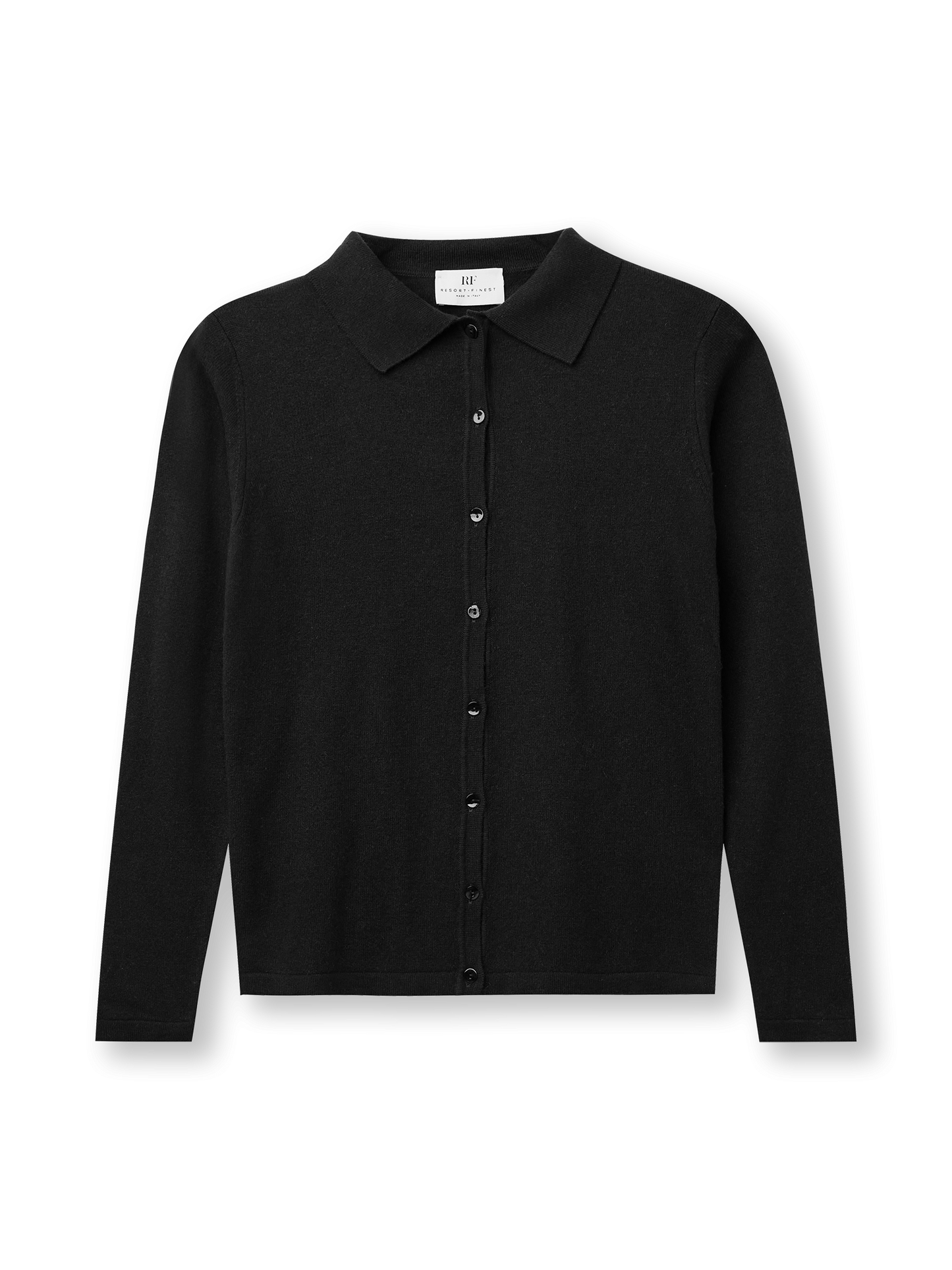 Polo Short Cardigan | black