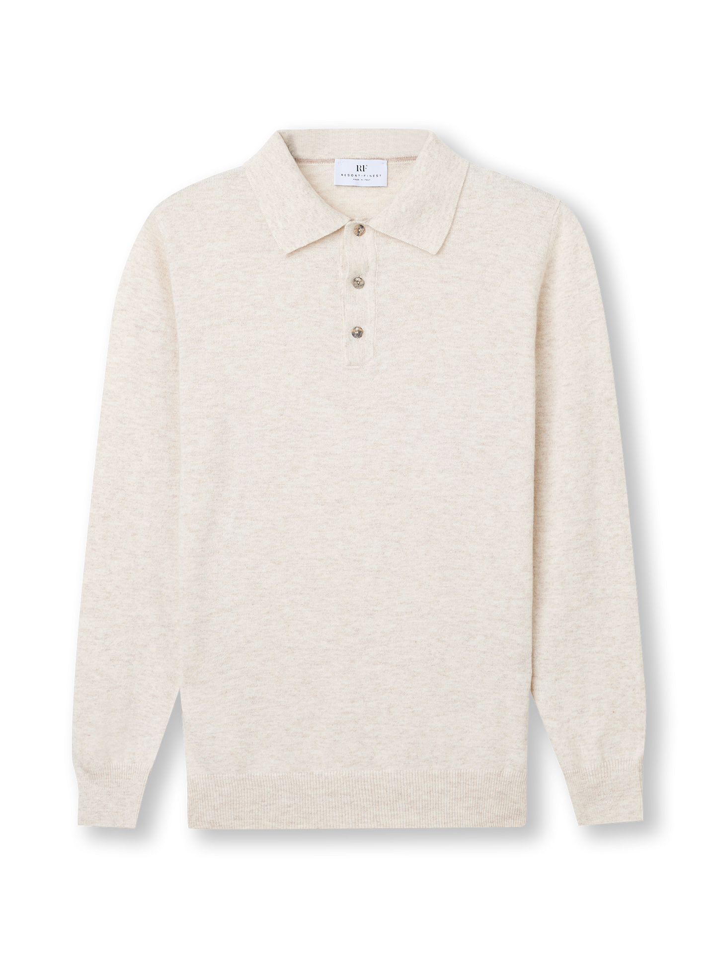 Polo longsleeve | beige melange