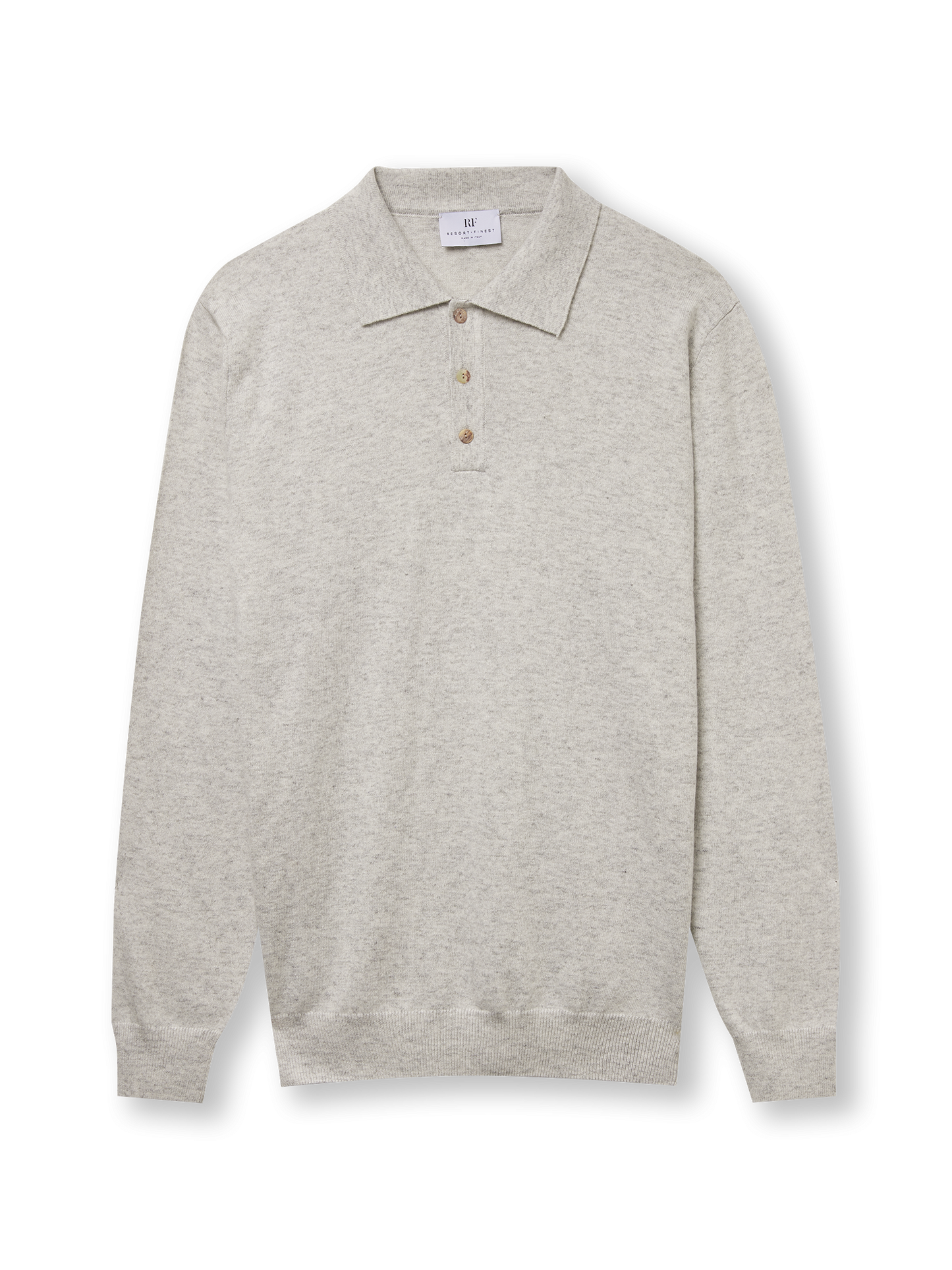 Polo longsleeve | grey melange
