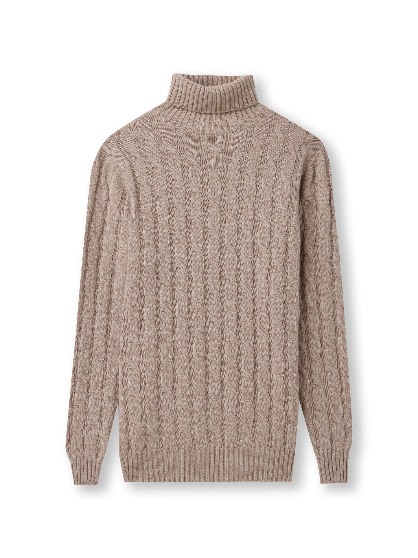 Cable Turtleneck | taupe