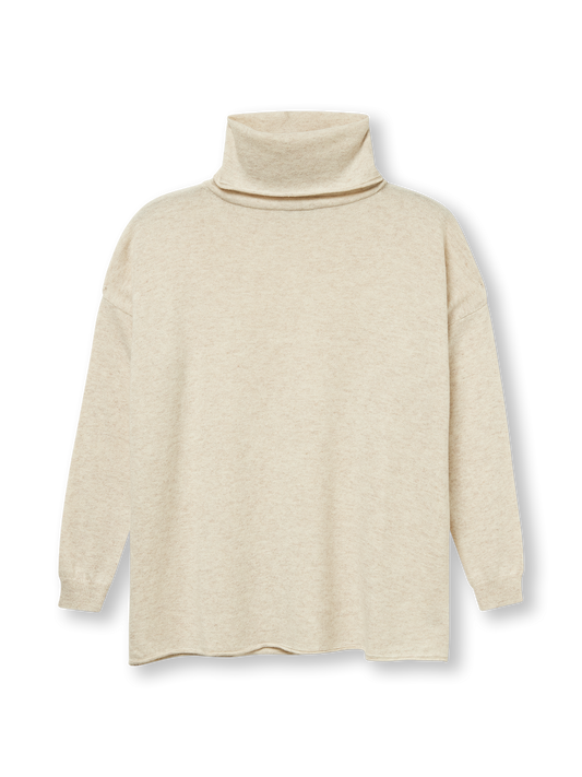 Large turtleneck | beige melange