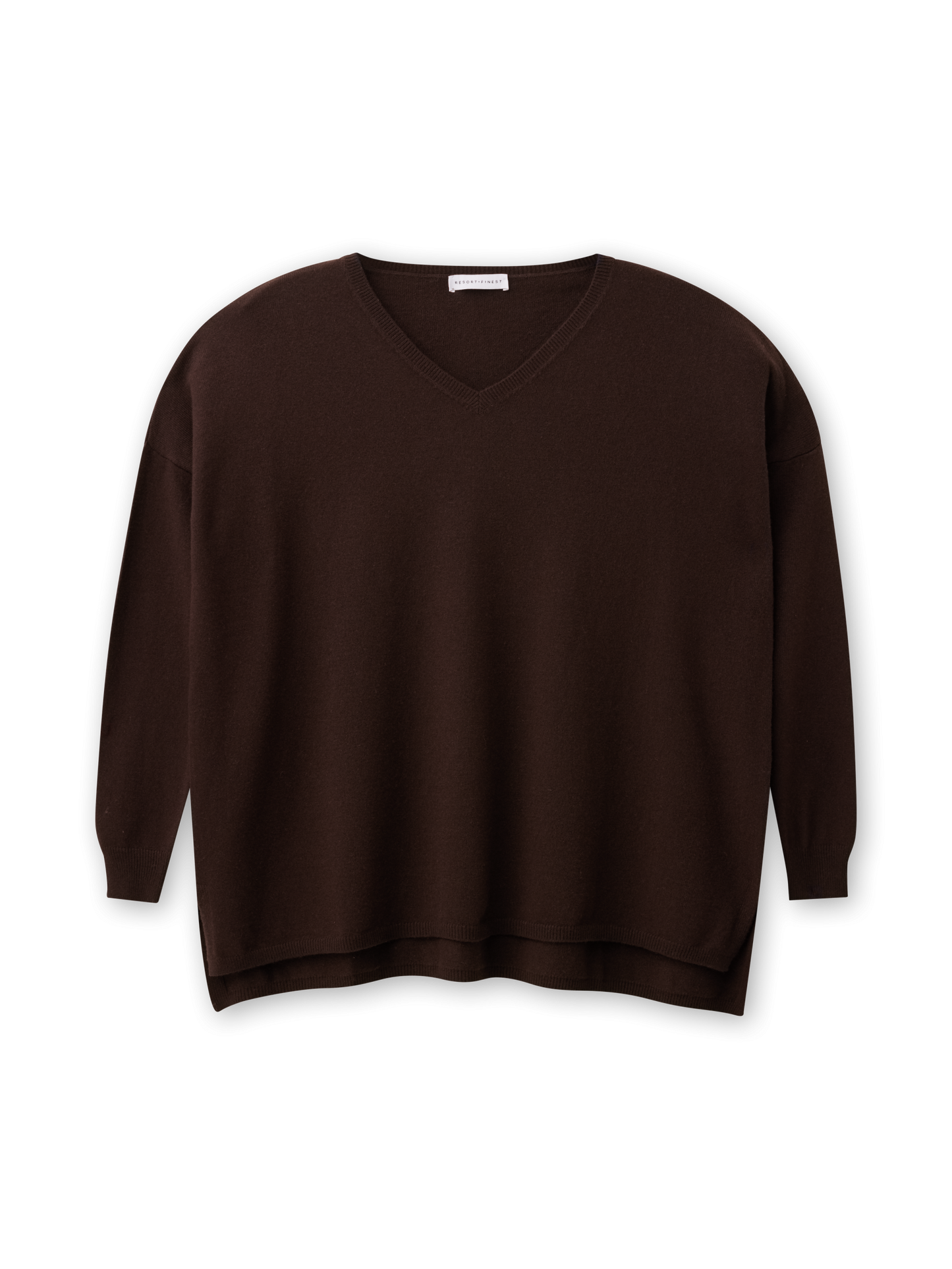 V-neck Cape Sweater | brown