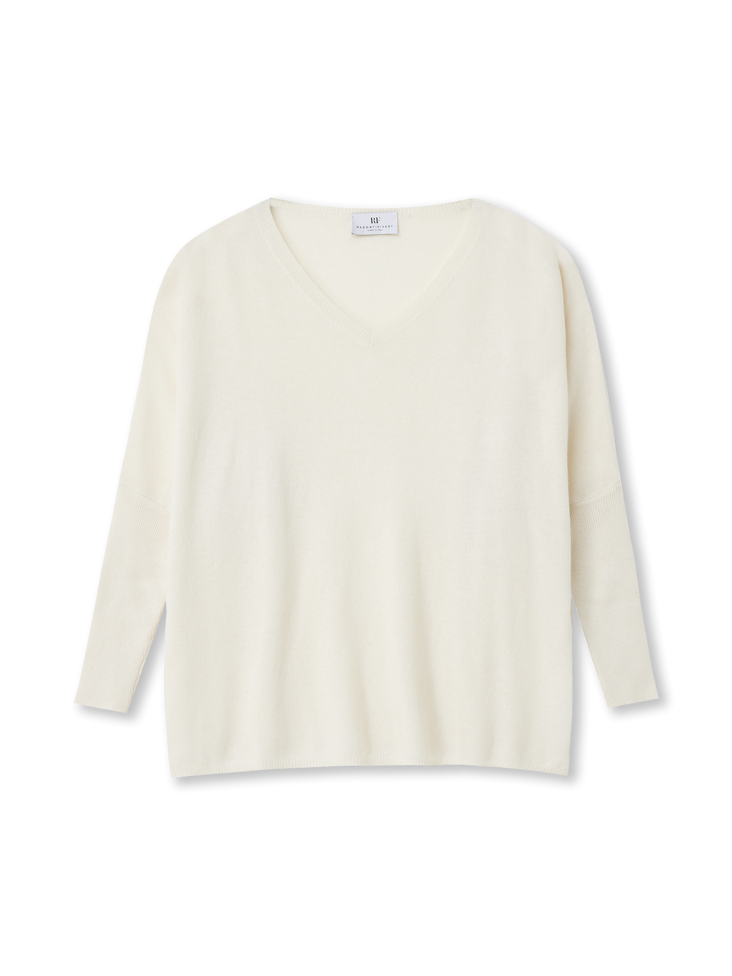 V-neck Cape Sweater | ecru