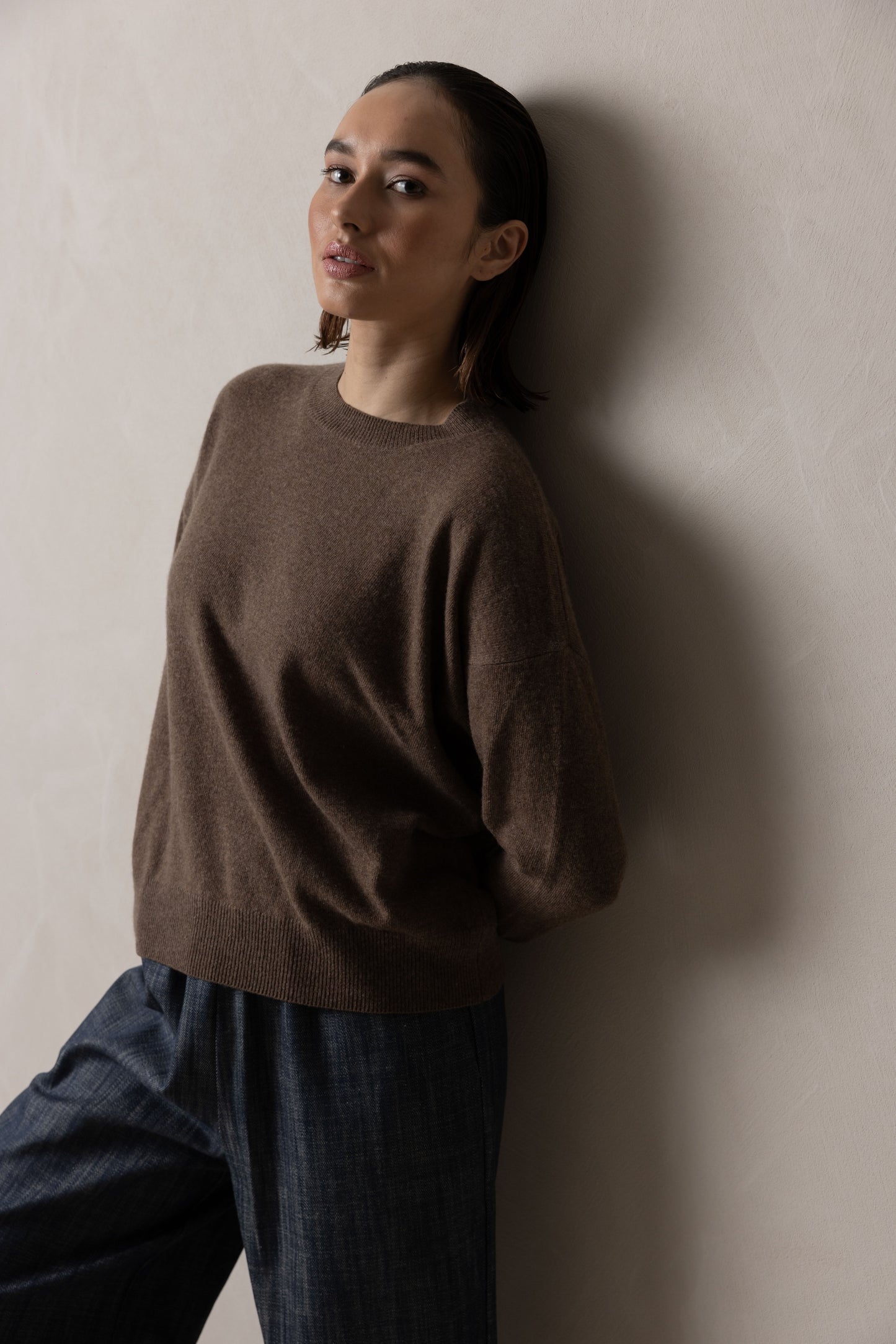 Roundneck pullover Cashmere | Mocha