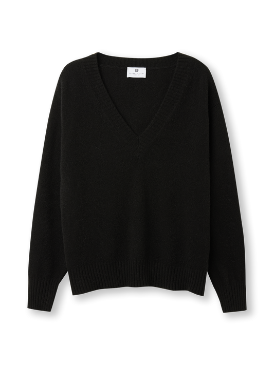 V-neck Sweater black1