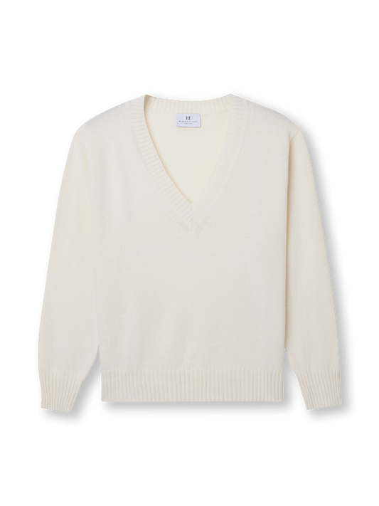 V-neck Sweater | ecru