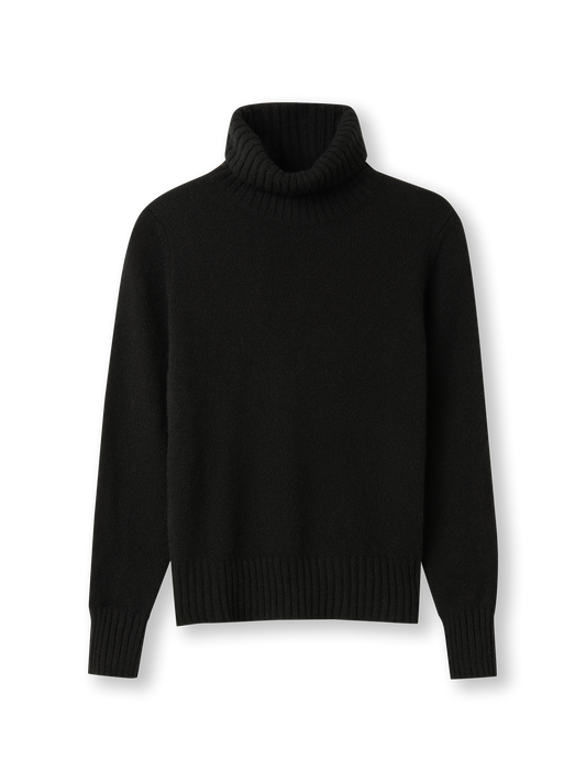 Turtle Neck Sweater | 100% Cashmere | black