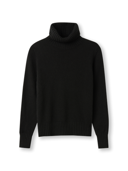 トップス cashmere touch high neck pullover black Turtle Neck Sweater | 100% Cashmere – Resort Finest
