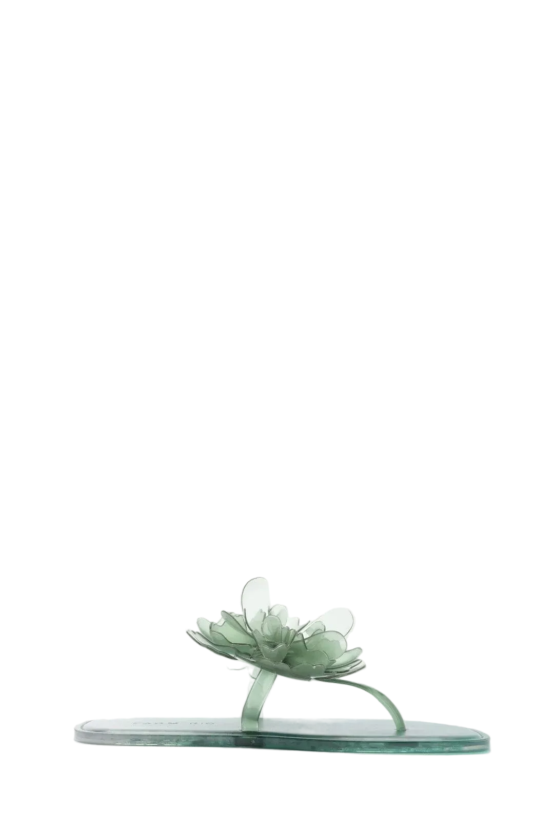FLOWER JELLY FLAT SANDAL | MILITARY AND SAGE GR