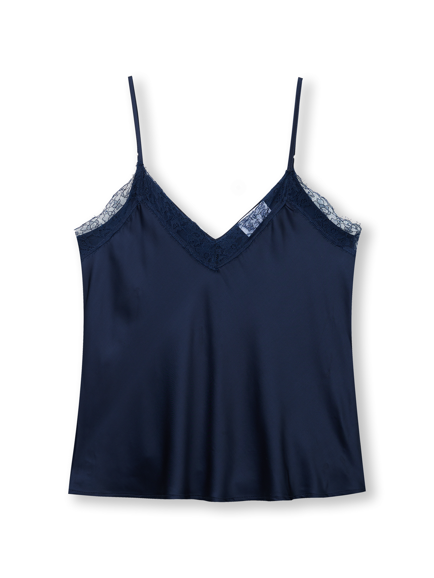 Camisole with lace | navy