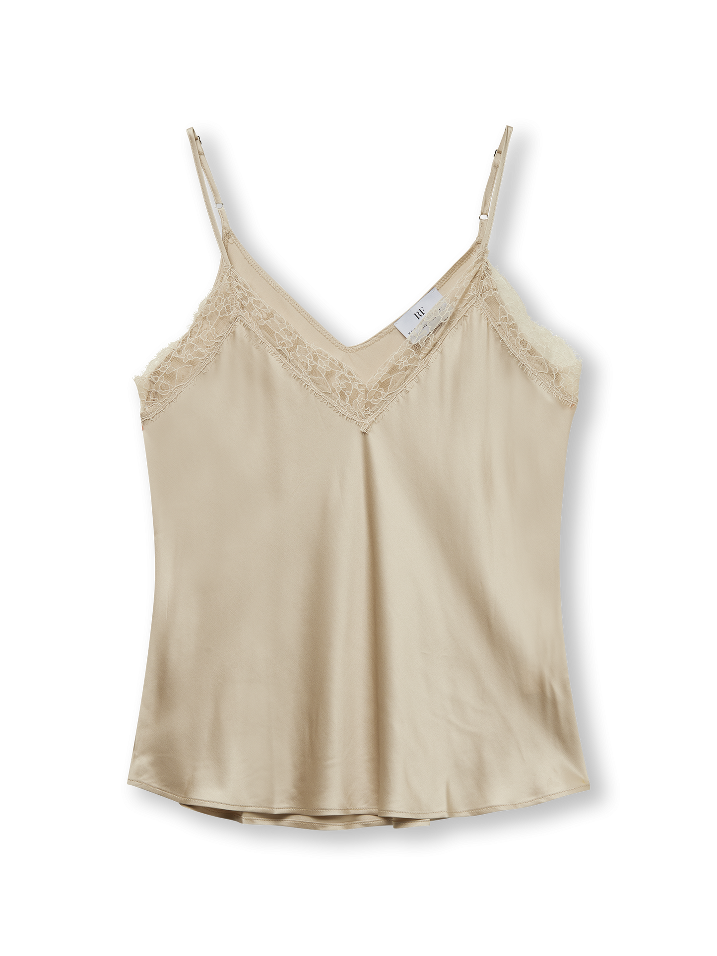 Camisole with lace | champagne