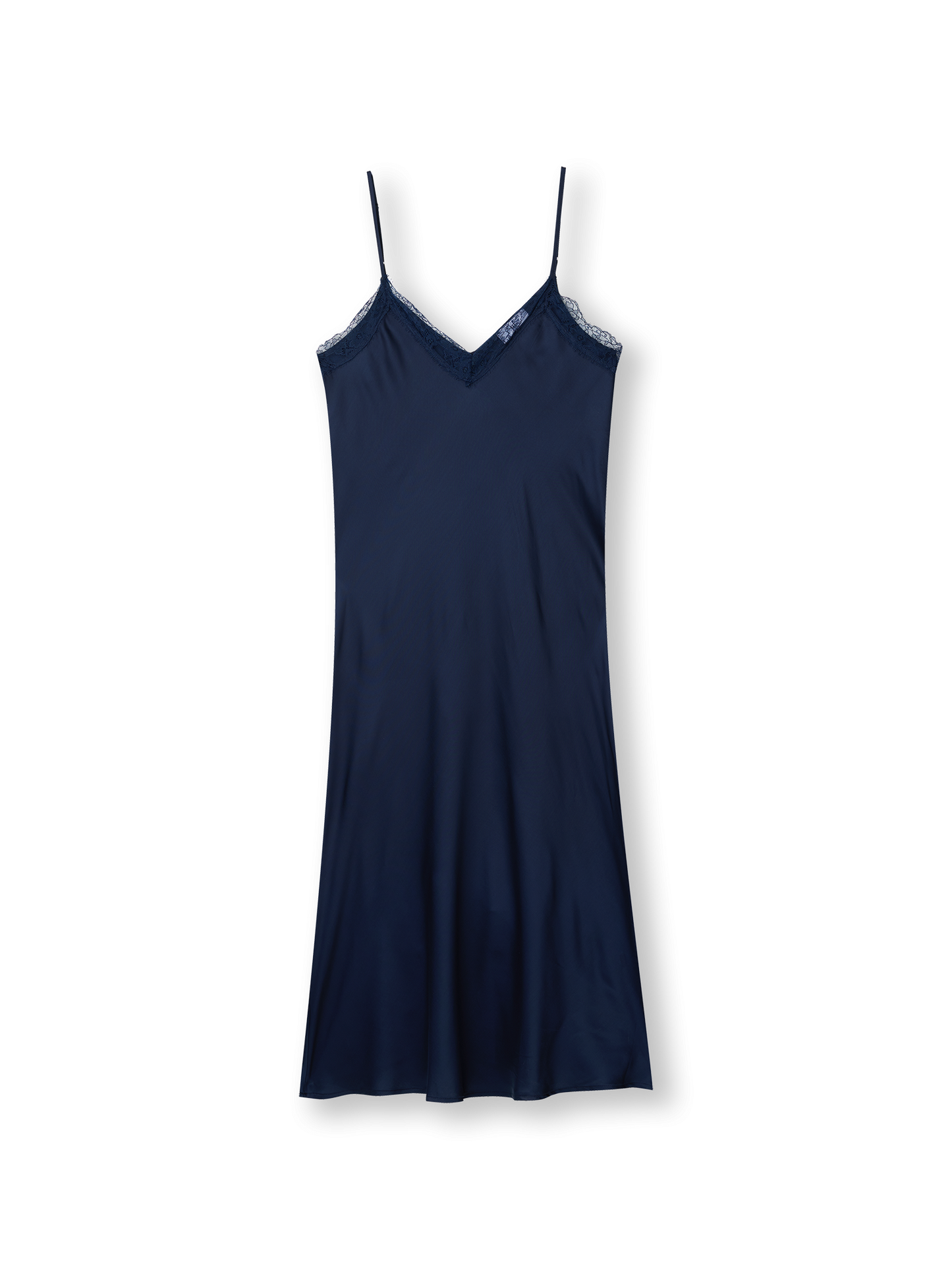 Slipdress with lace | navy