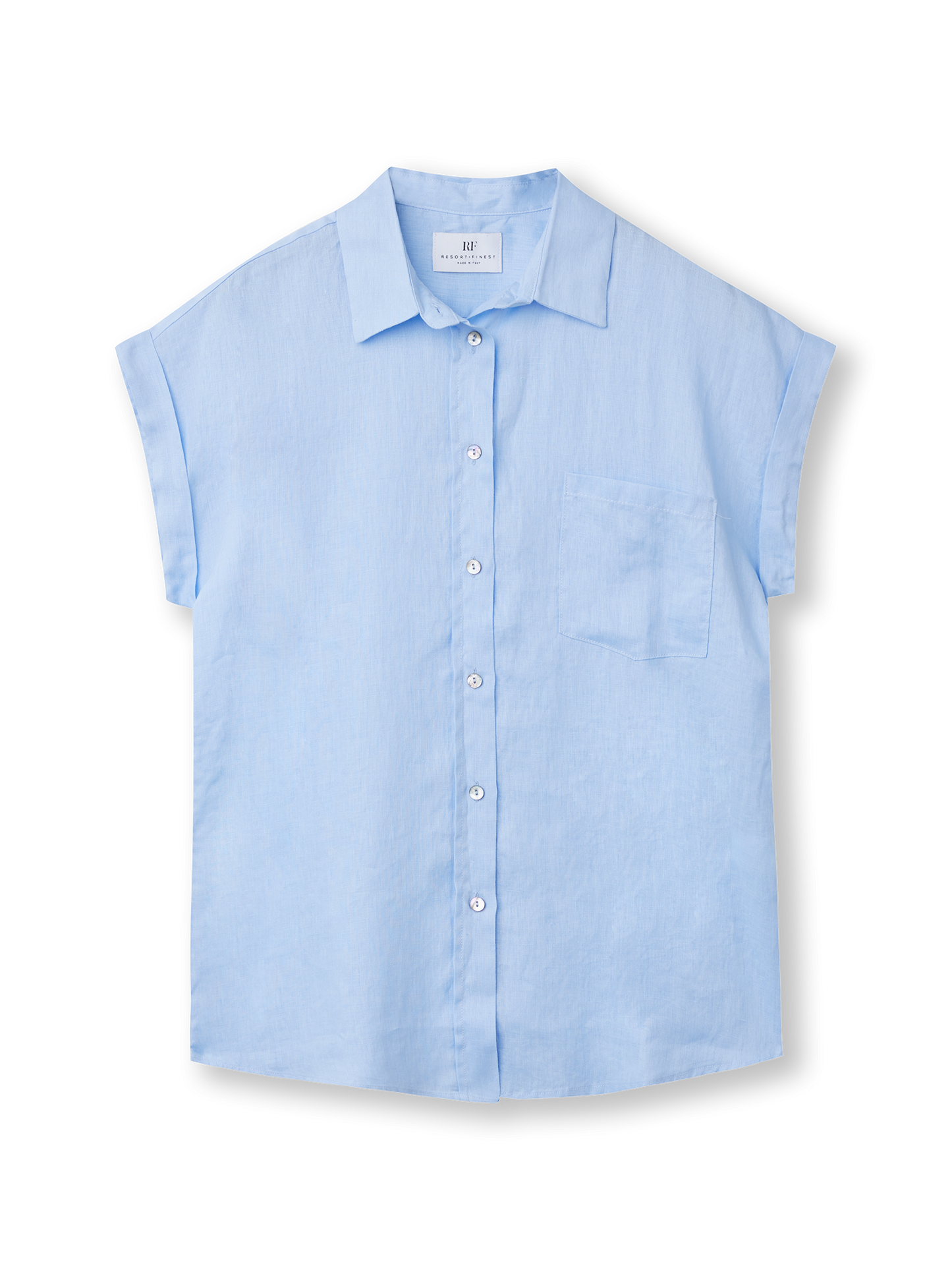 Blouse short sleeves | sky