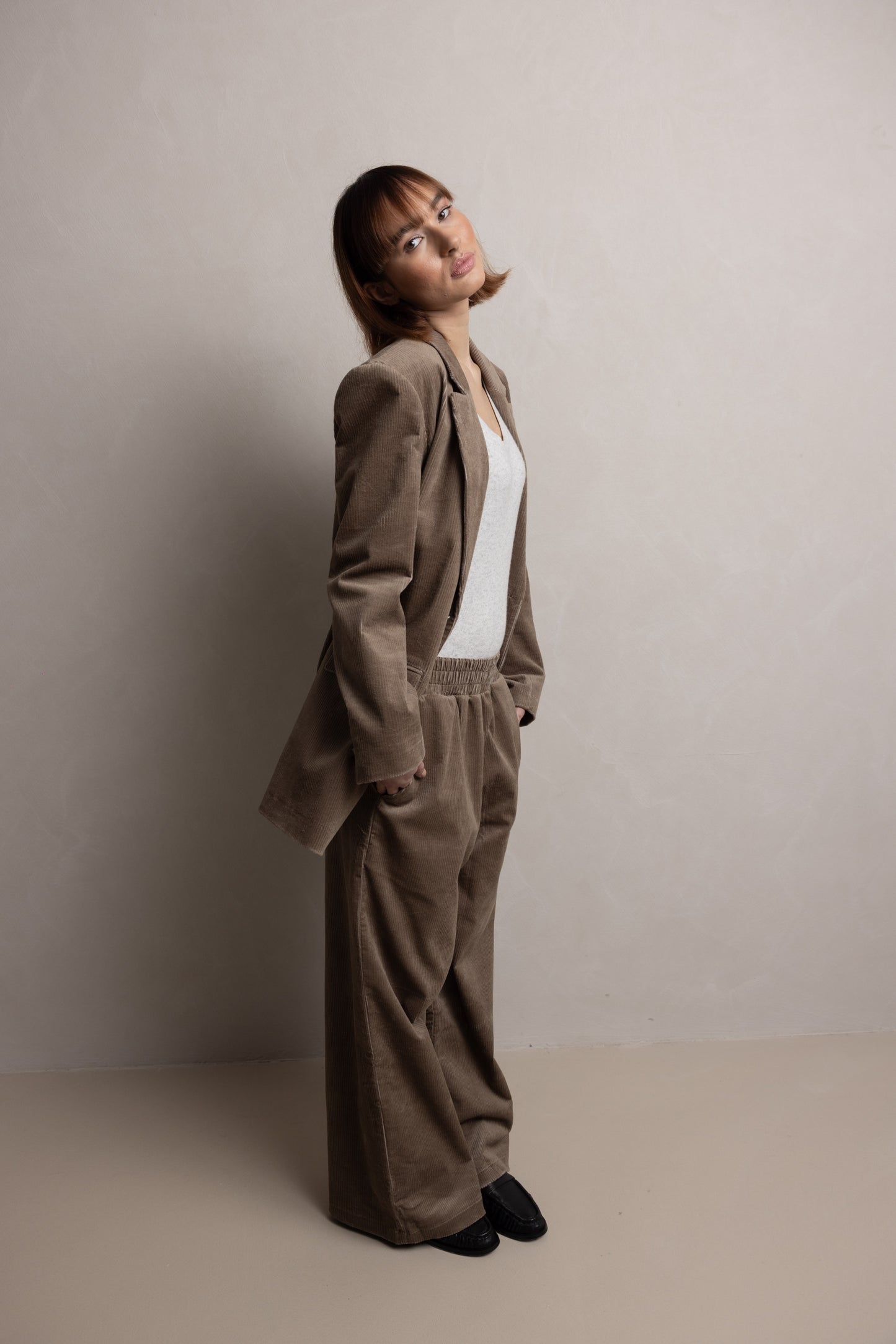 Corduroy pants | taupe