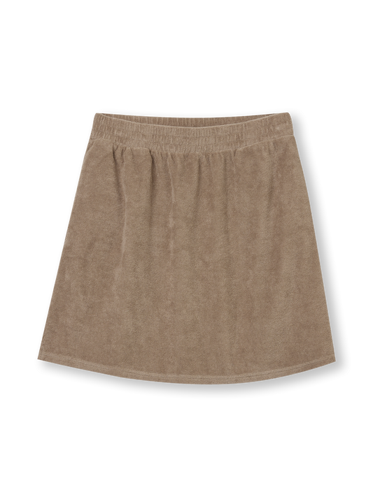 Terry Towel Skirt | Cotton Mix Towelling | camel