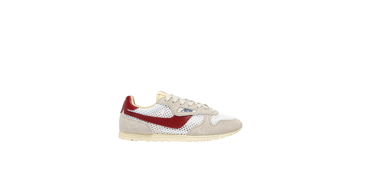 AUTRY ADULT SHOES | KNIT/SUELEA WHT/RED
