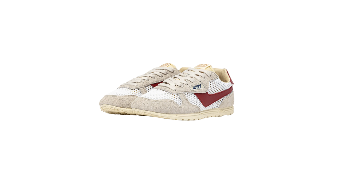AUTRY ADULT SHOES | KNIT/SUELEA WHT/RED