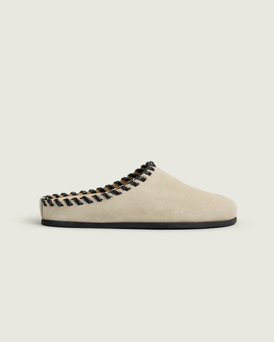 Mule - Saddle Stitch | Light taupe
