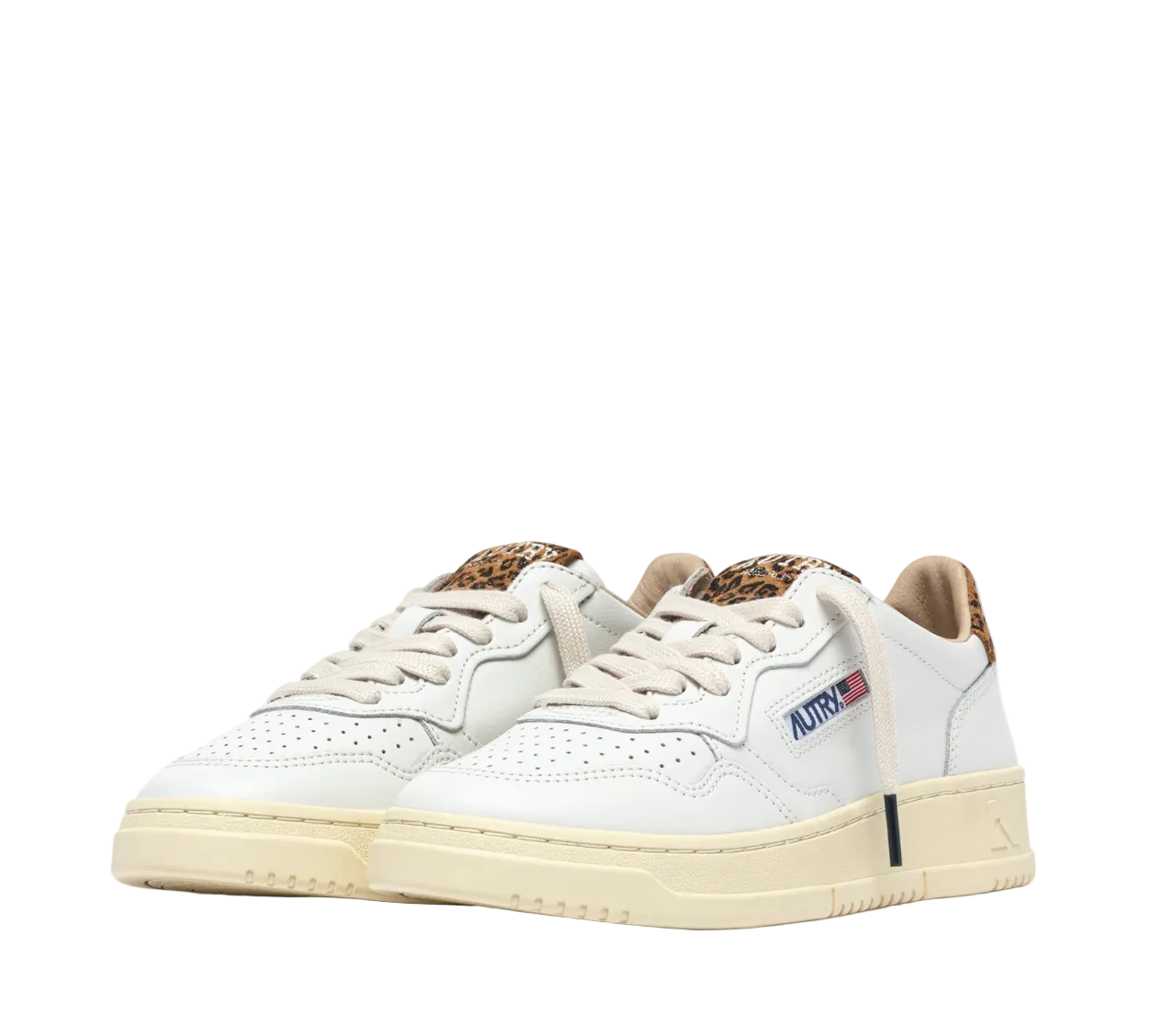 MEDALIST LOW WOM  LEA/SUECOLLEG WHT/LEOPRINT | LEA/SUECOLLEG WHT/LE