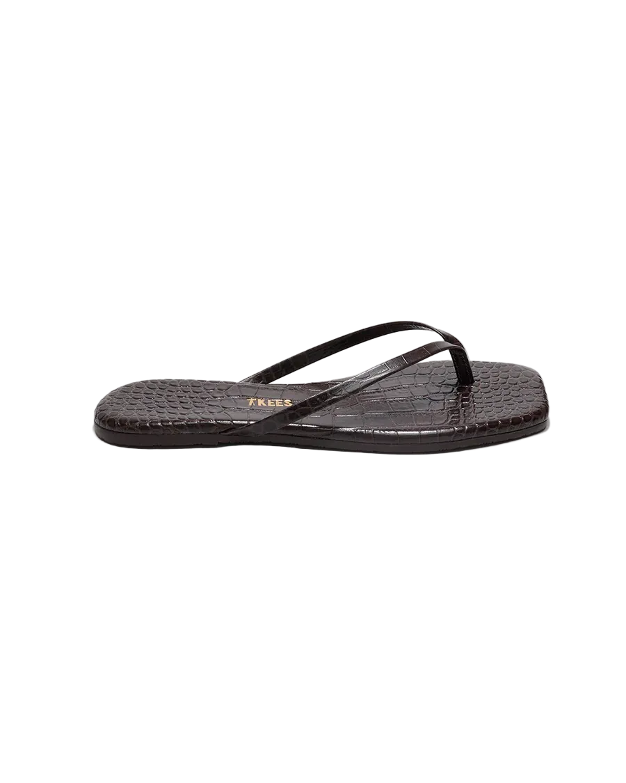Square Toe Lily Croc | Carob