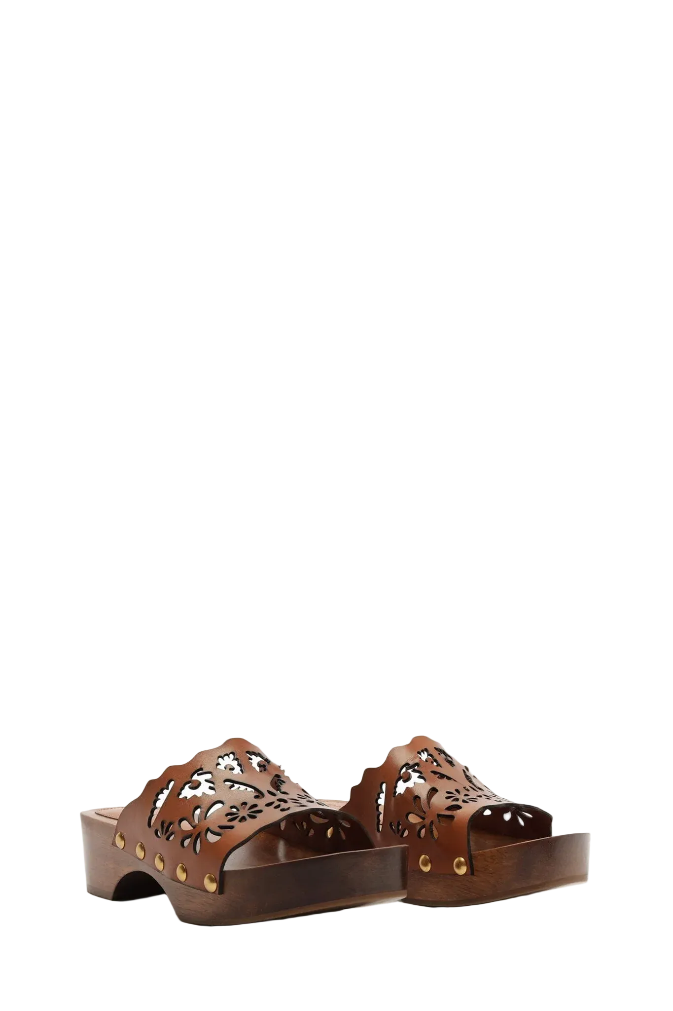 LACE LEATHER CLOG | SAND
