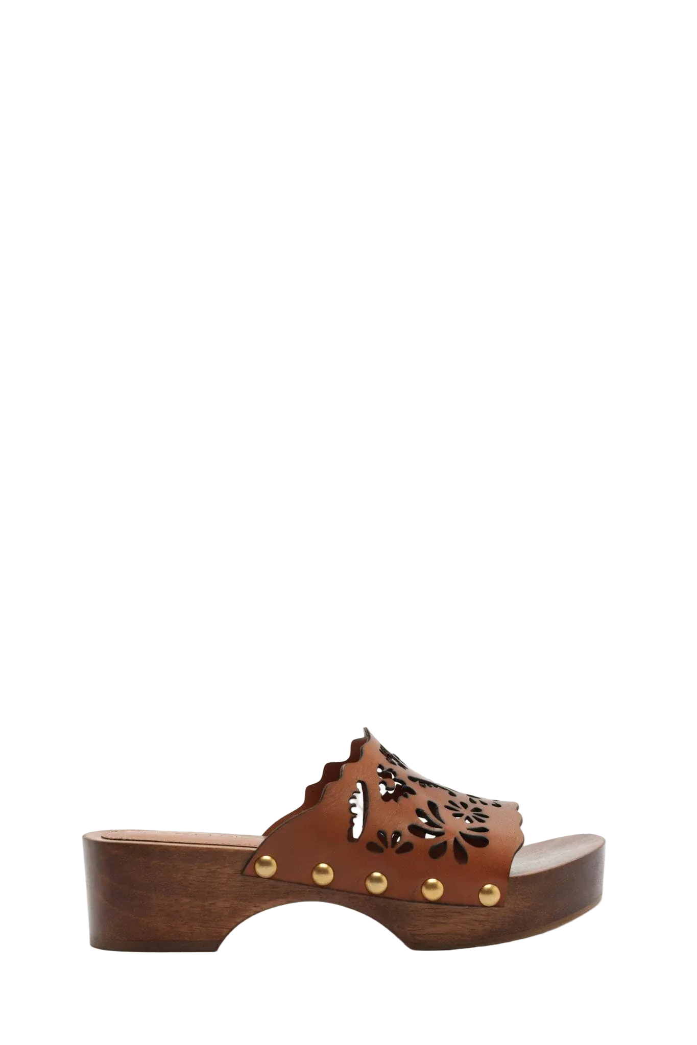 LACE LEATHER CLOG | SAND