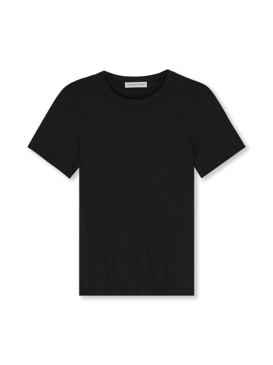Black crew neck shirt sale