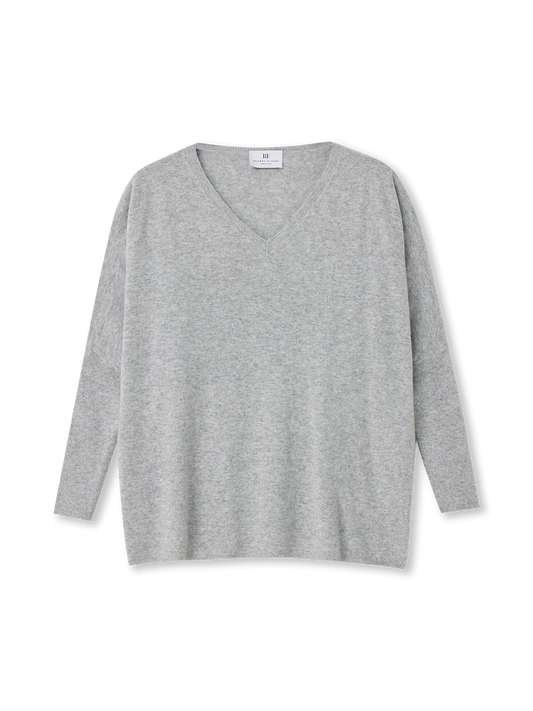 V-neck Cape Sweater | grey