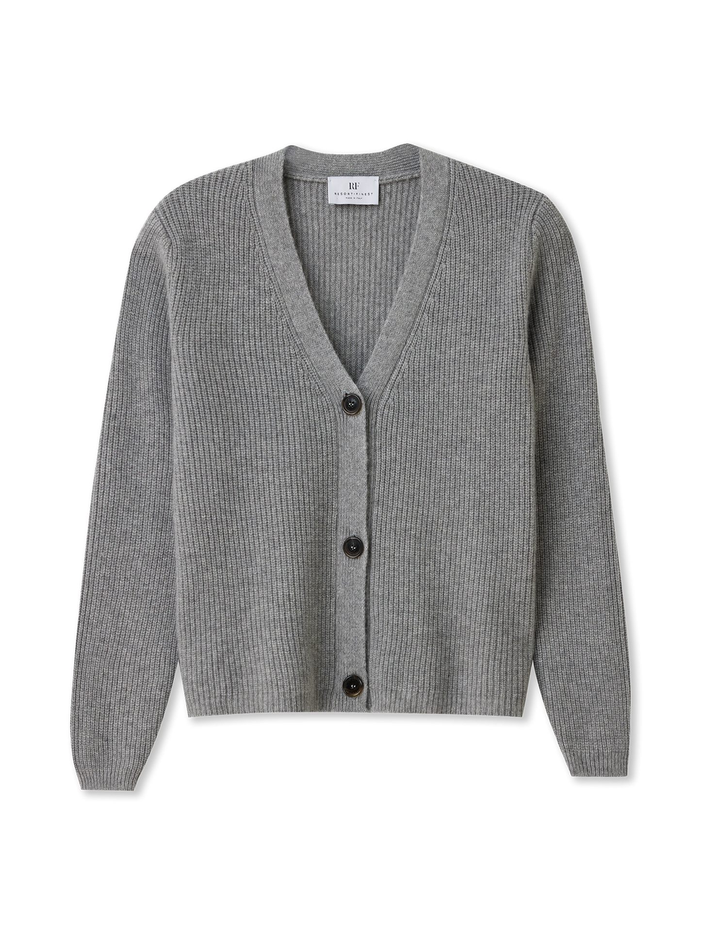 V-neck Cardigan | Cashmere | grey