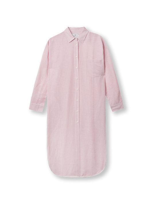 Shirt dress stripes | light pink