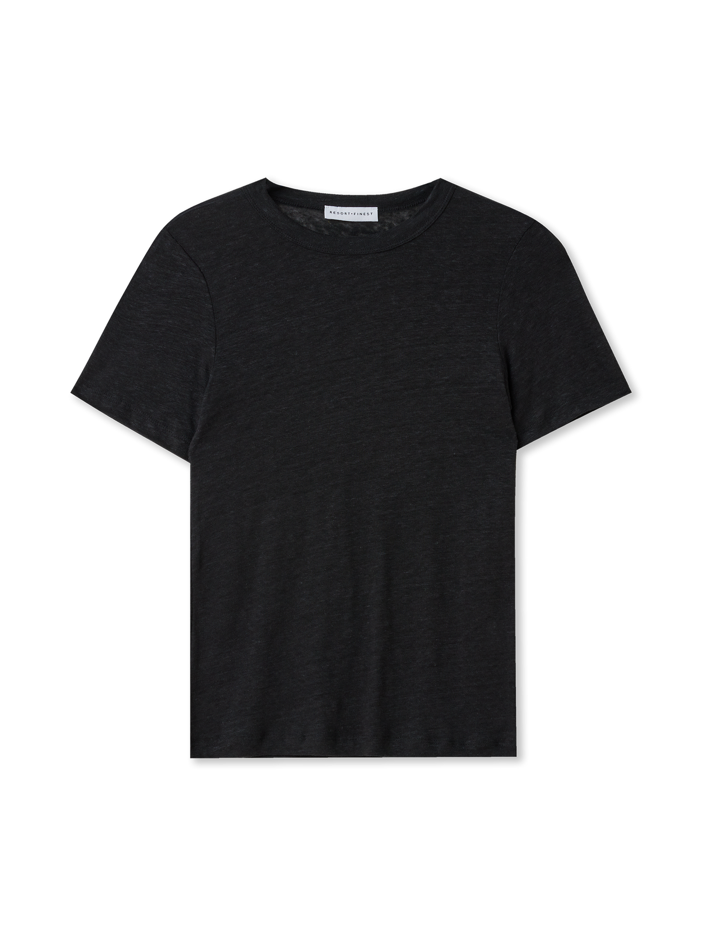 T-shirt Ronde Hals | Linnen | black